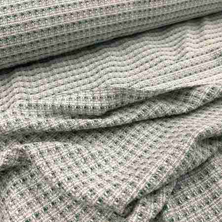 Zöld Chanel textil fényes szállal – német prémium szövet