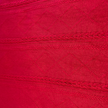 Piros mintás kötött textil – vastag, elasztikus, 150 cm